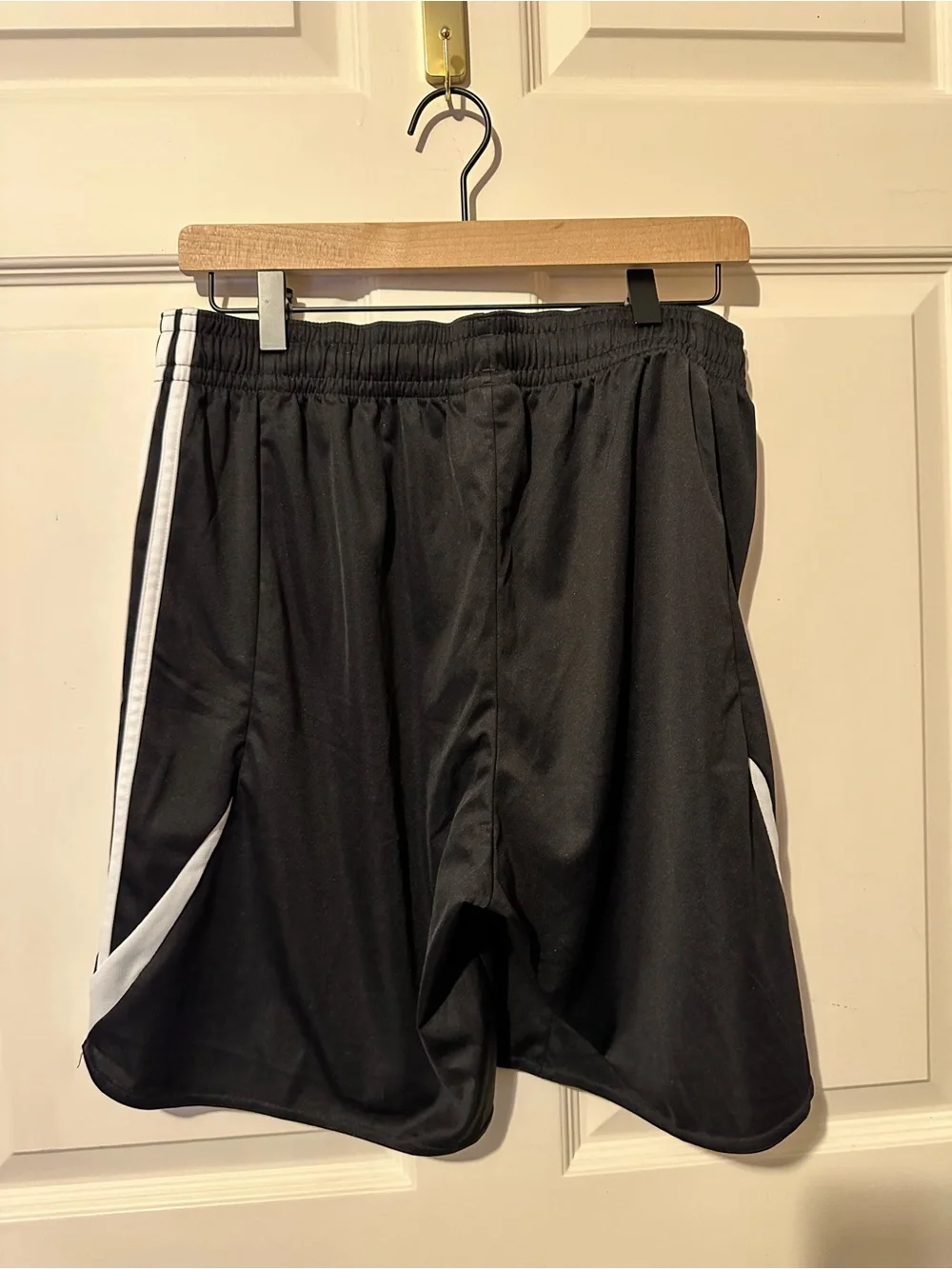 Adidas | Shorts | Adidas Black Athletic Shorts with White Side Stripes